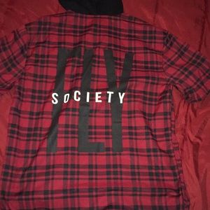 Fly society button up shirt